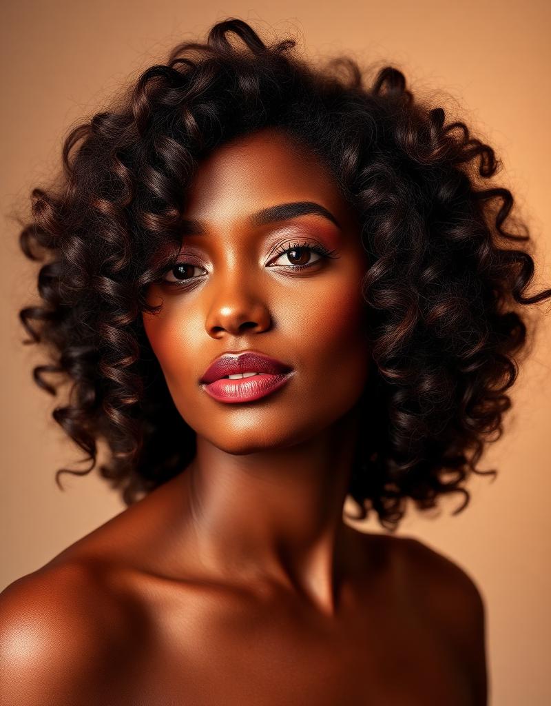 Cliente com cabelo cacheado natural