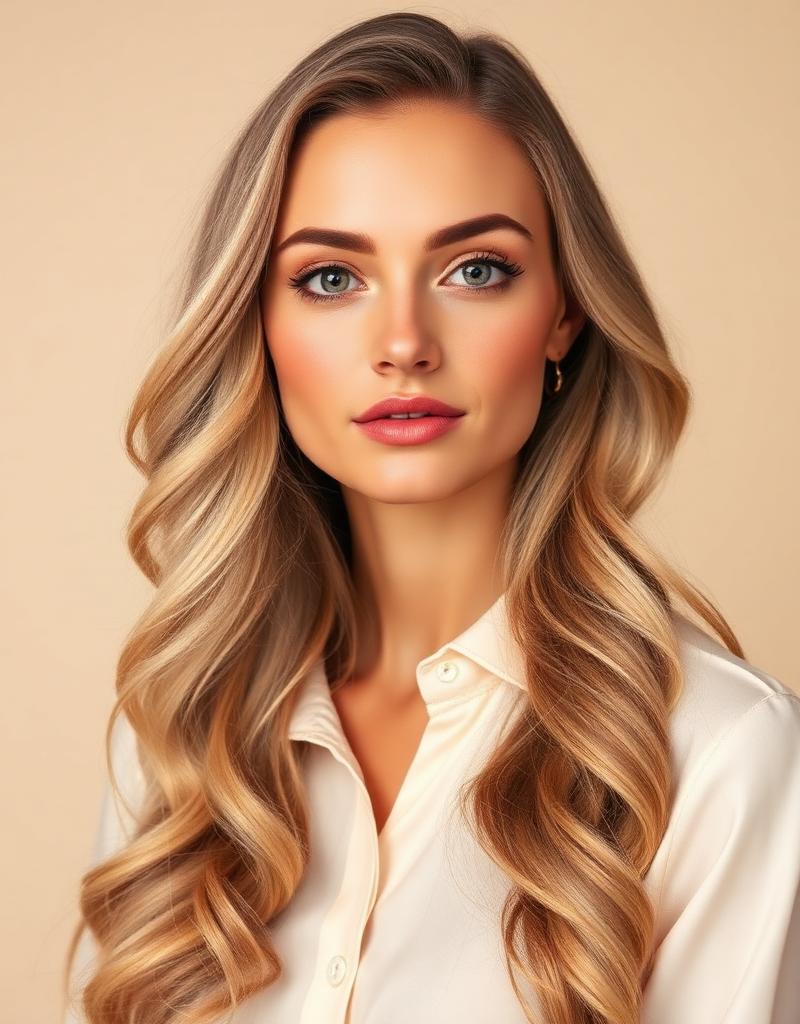 Cliente com cabelo loiro ondulado